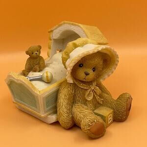 Cherished Teddies Awaiting The Arrival 2000 Enesco 743801 Cradle